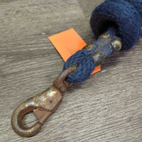 Short Stiff Nylon Lead Rope, Bull Snap *fair, frayed ends, snags, rubs, v.rusty, faded
