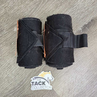 2 Stretchy Nylon Leg Wraps *gc, clean, hairy, faded, snags, rubs, rough edges, mismatched
