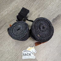 2 Stretchy Nylon Leg Wraps *gc, clean, hairy, faded, snags, rubs, rough edges, mismatched
