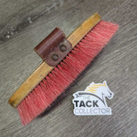 Body Brush, Leather Handle *gc, mnr dirt?stains, older, edge rubs, scrapes & stains, creased handle
