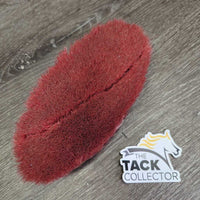 Body Brush, Leather Handle *gc, mnr dirt?stains, older, edge rubs, scrapes & stains, creased handle
