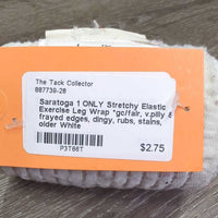 1 ONLY Stretchy Elastic Exercise Leg Wrap *gc/fair, v.pilly & frayed edges, dingy, rubs, stains, older
