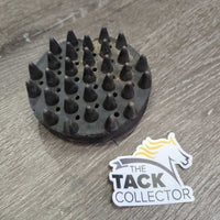 Hvy Duty Thick Round Hard Spike Rubber Curry *vgc, chipped/peeled edges, mnr dirt
