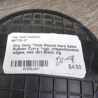 Hvy Duty Thick Round Hard Spike Rubber Curry *vgc, chipped/peeled edges, mnr dirt
