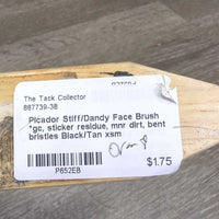 Stiff/Dandy Face Brush *gc, sticker residue, mnr dirt, bent bristles
