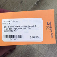 Cotton Stable Sheet, 2 legs, tail *vgc, mnr hair, film
