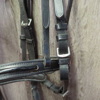 Rsd Padded Monocrown Bridle, Braided Reins *vgc, mnr dirt, residue & stains
