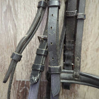 Rsd Padded Monocrown Bridle, Braided Reins *vgc, mnr dirt, residue & stains
