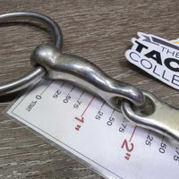 French Link Loose Ring Snaffle Bit, center bar *gc, clean, stains, rubs
