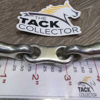 French Link Loose Ring Snaffle Bit, center bar *gc, clean, stains, rubs
