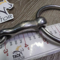 French Link Loose Ring Snaffle Bit, center bar *gc, clean, stains, rubs
