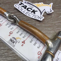 Thin Western D Ring Snaffle Bit, copper *gc, stains, chews, scratches, clean & dirt/residue
