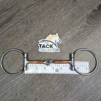 Thin Western D Ring Snaffle Bit, copper *gc, stains, chews, scratches, clean & dirt/residue
