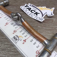 Thin Western D Ring Snaffle Bit, copper *gc, stains, chews, scratches, clean & dirt/residue
