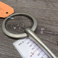 Thin Flat Loose Ring Snaffle Bit *gc, older, scuffs, chews, rough, dents, clean, scratches

