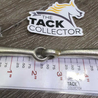 Thin Flat Loose Ring Snaffle Bit *gc, older, scuffs, chews, rough, dents, clean, scratches
