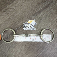 Thin Flat Loose Ring Snaffle Bit *gc, older, scuffs, chews, rough, dents, clean, scratches
