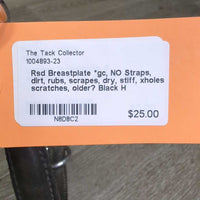 Rsd Breastplate *gc, NO Straps, dirt, rubs, scrapes, dry, stiff, xholes, scratches, older?
