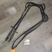 Cotton Web Reins, Buckles, Contact Hand Loops, Snaps *vgc, mnr dirt
