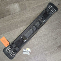 Self Adjusting Soft Padded Short - Dressage Girth *gc, mnr dirt, twisted hardware, seam residue & hair, older, frayed tag
