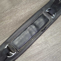 Self Adjusting Soft Padded Short - Dressage Girth *gc, mnr dirt, twisted hardware, seam residue & hair, older, frayed tag
