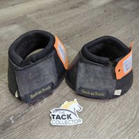 Wrap Around Bell Boots, velcro *gc, clean, v.rubbed & frayed lining, residue, stains, hairy

