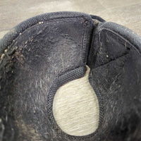 Wrap Around Bell Boots, velcro *gc, clean, v.rubbed & frayed lining, residue, stains, hairy
