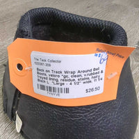 Wrap Around Bell Boots, velcro *gc, clean, v.rubbed & frayed lining, residue, stains, hairy
