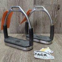 Flexi Stirrup Irons, grips *gc/fair, V.STIFF, clean, scuffs, residue
