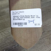 Dandy Brush *gc, dirt, hair, bent bristles, older, faded
