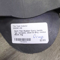 Soft Thin Rubber Curry, handle *gc, scrapes, clean & dirty, residue
