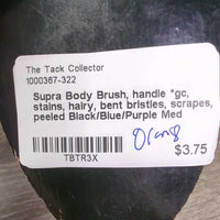 Body Brush, handle *gc, stains, hairy, bent bristles, scrapes, peeled
