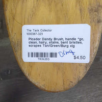 Dandy Brush, handle *gc, clean, hairy, stains, bent bristles, scrapes
