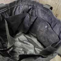 Round Padded Grooming Bag *gc, clean, edge rubs & frays, older, threads, hair, stains
