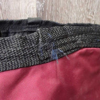 Round Padded Grooming Bag *gc, clean, edge rubs & frays, older, threads, hair, stains
