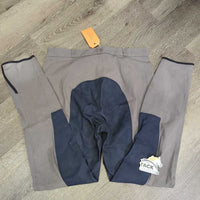 Full Seat Breeches *gc, faded, pilly ankle edges, thread, stains, mnr snags older
