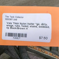Thick Nylon Halter *gc, dirty, snags, rubs, faded, stains, oxidized, rip

