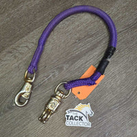 Thick Round Bungee Trailer Tie *gc/fair, rusty, rubs, scuffs, mnr dirt, snags, pulled off rubber end, sticky, loose stitching
