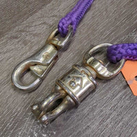 Thick Round Bungee Trailer Tie *gc/fair, rusty, rubs, scuffs, mnr dirt, snags, pulled off rubber end, sticky, loose stitching
