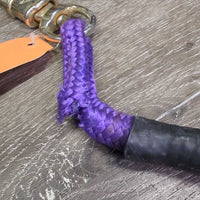 Thick Round Bungee Trailer Tie *gc/fair, rusty, rubs, scuffs, mnr dirt, snags, pulled off rubber end, sticky, loose stitching
