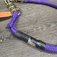 Thick Round Bungee Trailer Tie *gc/fair, rusty, rubs, scuffs, mnr dirt, snags, pulled off rubber end, sticky, loose stitching
