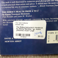 The Riding Instructor's Handbook by Monty Mortimer *gc, stains, yellowed, stuck? page
