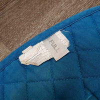 Quilt Jumper Saddle Pad, piping, tabs *vgc/gc, clean, stained, mnr rubs, pills, faded
