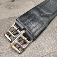 Leather Girth, 1x els *vgc, clean, mnr residue?dirt, seam hair, stiff, older, rusty
