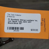 Pr Synthetic Stirrup Leathers *xc, mnr dents, rubs, bent, stiff
