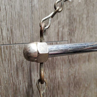 Metal 4 Bar Hanging Blanket Rack *gc, rust, scuffs, residue?, loose caps
