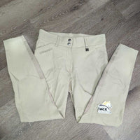 Euroseat Breeches *gc, rubs, pills, snags, mnr stains unstitched knees, seam puckers, discolored & stained seat/legs
