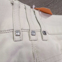 Euroseat Breeches *gc, rubs, pills, snags, mnr stains unstitched knees, seam puckers, discolored & stained seat/legs
