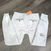Euroseat Breeches *gc, undone seams, stained & discolored seat/legs, stains, rubs, pills
