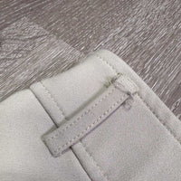Euroseat Breeches *fair, BROKEN Zipper, rubs, pills, pilly lining, snags, older, unstitched seams, v.pilly & stained seat/legs
